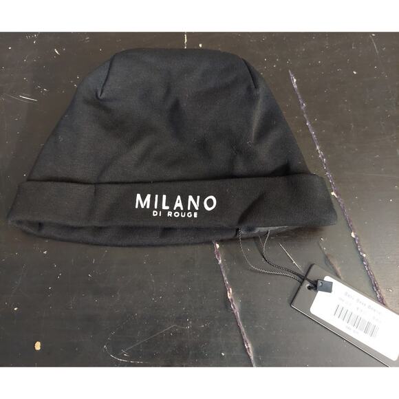New Milano Di Rouge Baby Bass Beanie Hat Black One Size Designer c - Picture 1 of 2